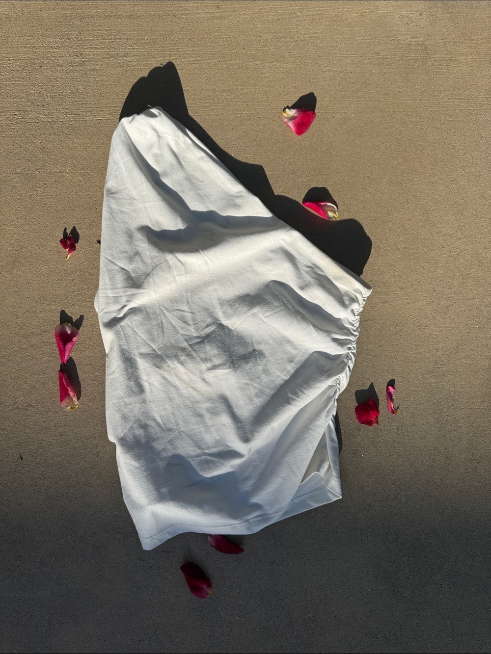 One shoulder cinched top